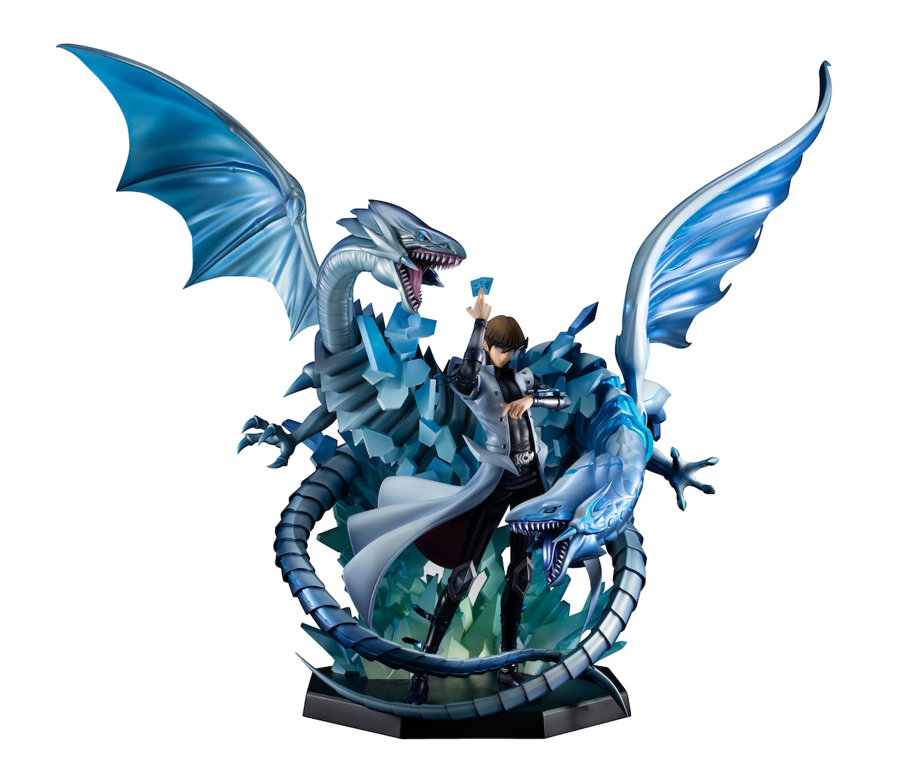 劇場版「遊☆戯☆王」海馬のフィギュア、青眼の白龍＆青眼の亜白龍を