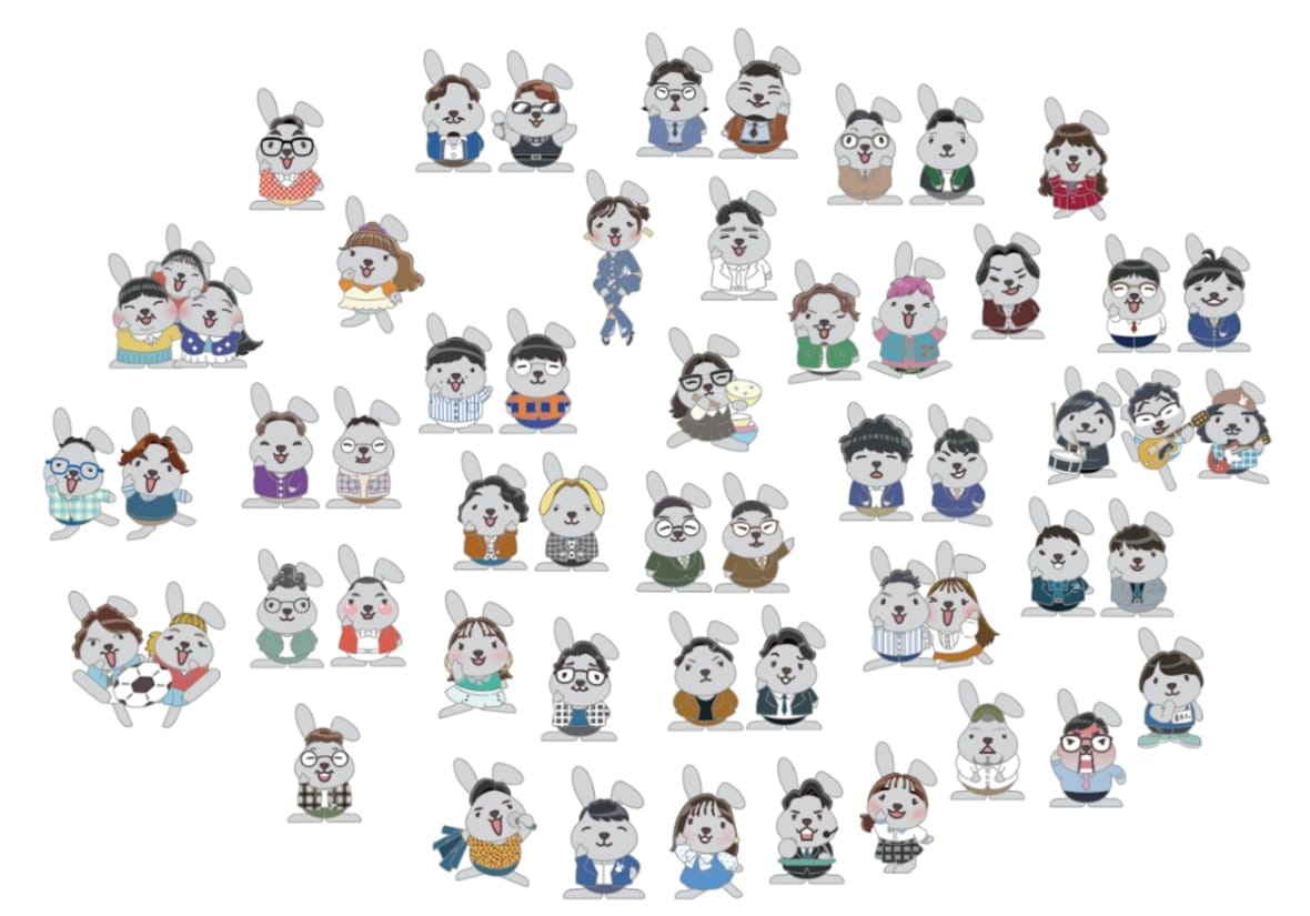 ラヴィット！」出演者たちをモチーフにした総勢56名のラッピー [画像