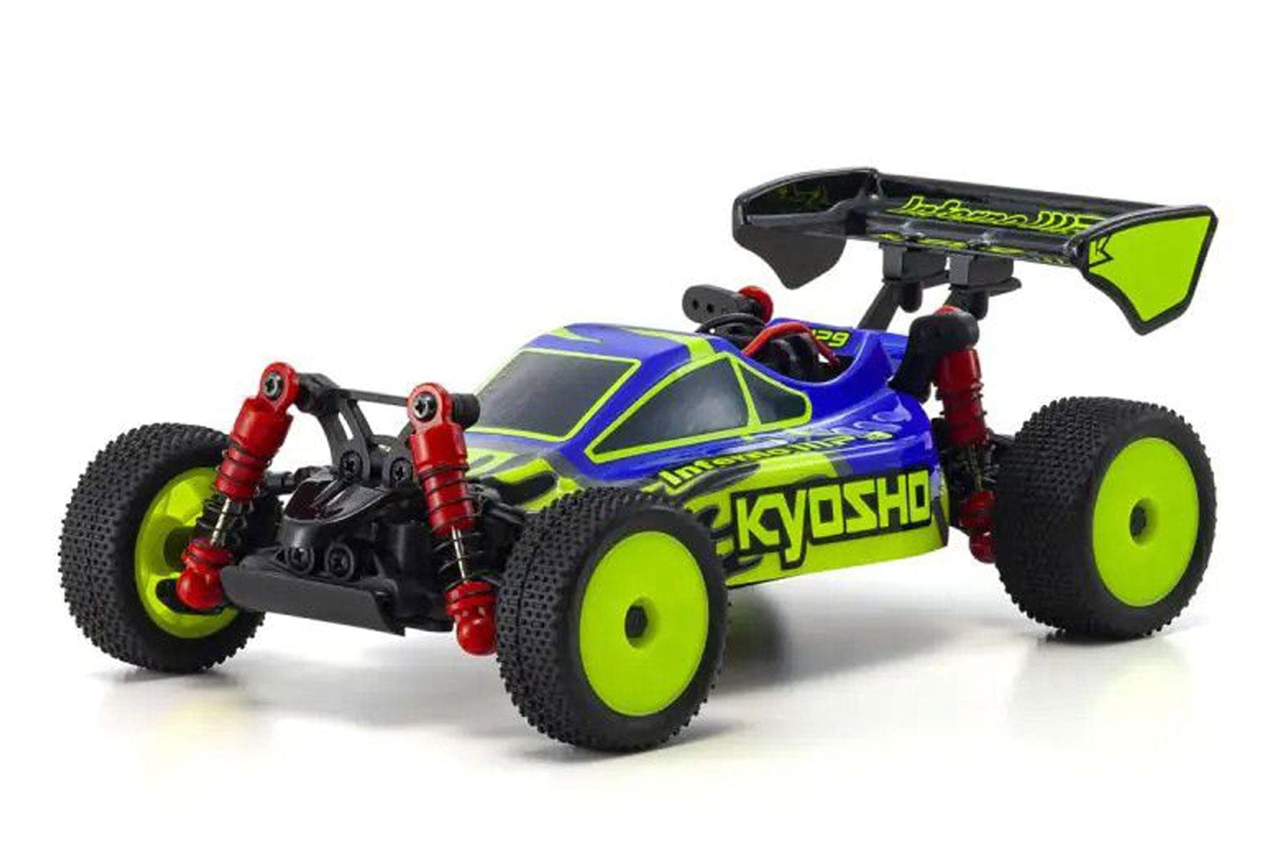Kyosho Mini-Z Blue/Yellow Inferno MP9 1/27 Scale 4WD Buggy - RTR