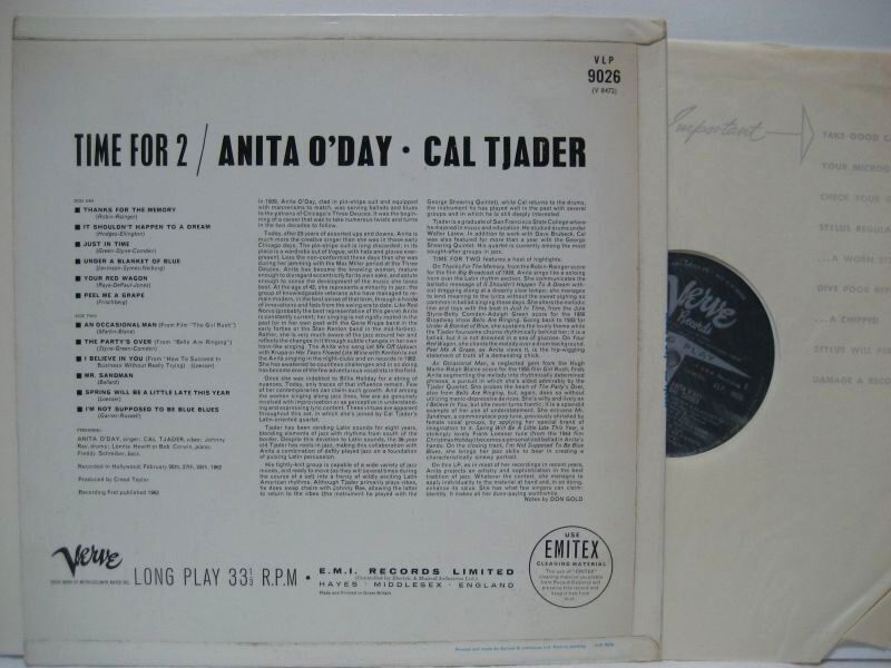 ANITA O'DAY・CAL TJADER / Time For 2 - 大塚レコード