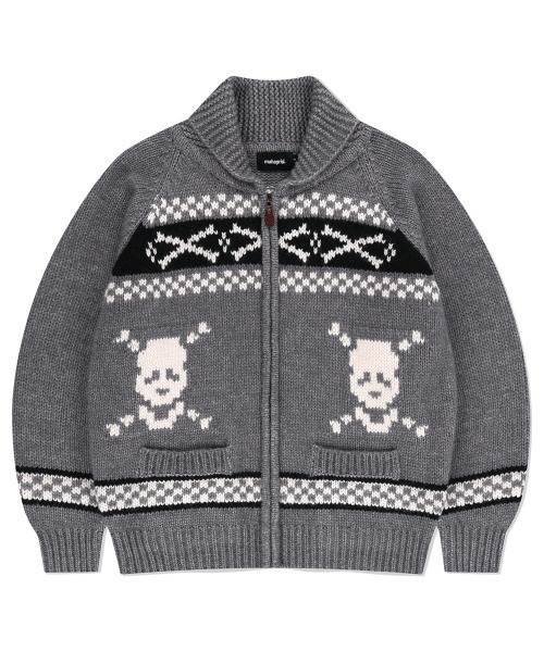 mahagrid/マハグリッド』 SKULL COWICHAN KNIT SWEATER/スカル