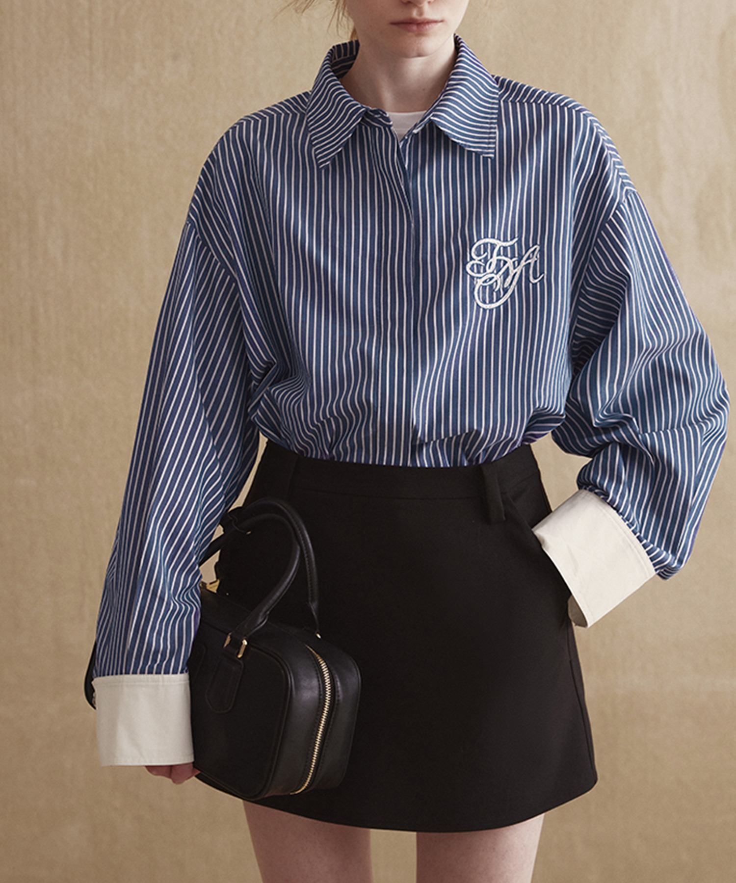 フロントロゴ ストライプシャツ FC24S075【Fano Studios