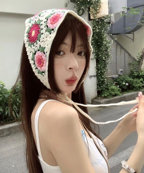 A'GEM/9 × .kom 『.KOM/ドットケーオーエム』 ヘッドスカーフ .KOM│A