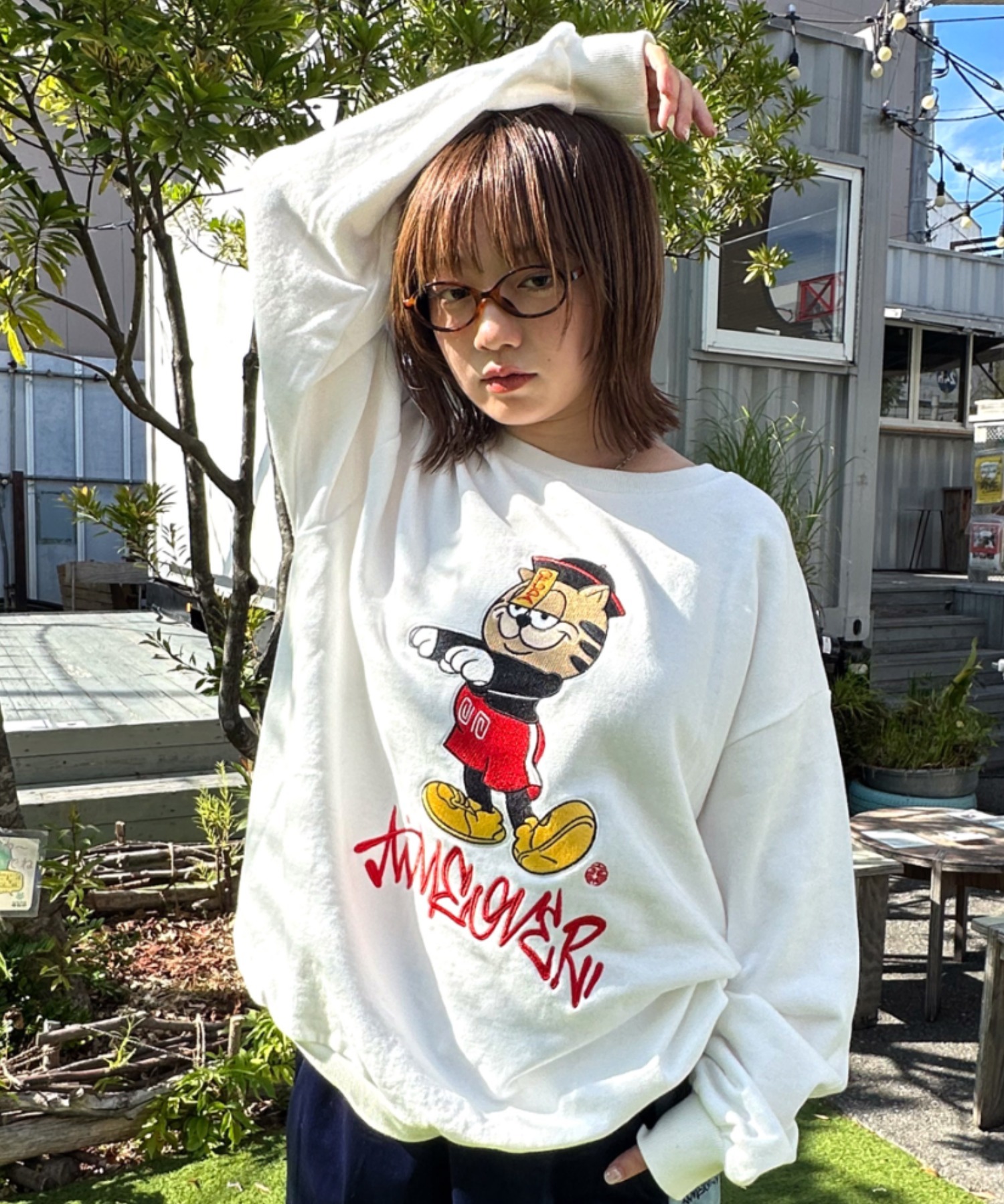 A'GEM/9 × .kom 『A'gem/エージェム』猫CAT刺しゅうトレーナー A'gem