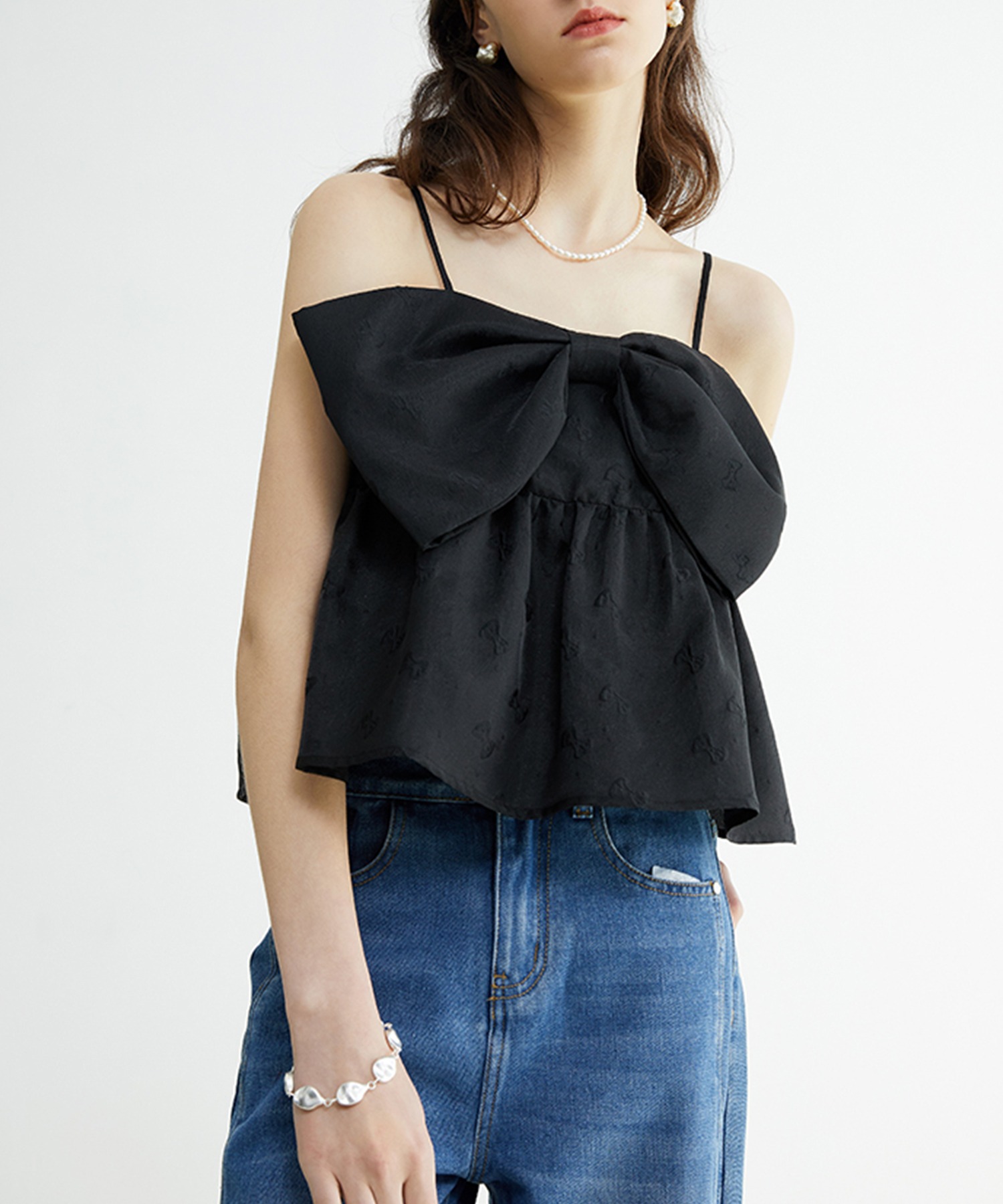 フレアキャミソール リボンビスチェ FC22S132【Fano Studios