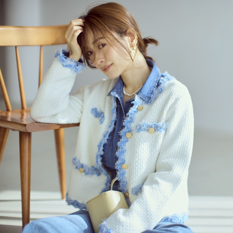 衿付2wayレーストリムニットワンピース（ワンピース）｜Apuweiser