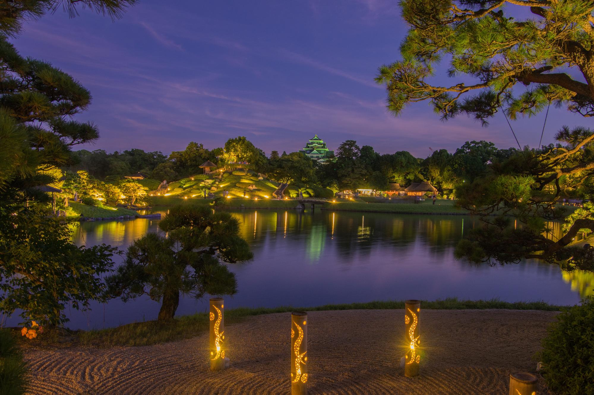 夜間特別開園「夏の幻想庭園」「幻想庭園プレオープン」 | OKAYAMA