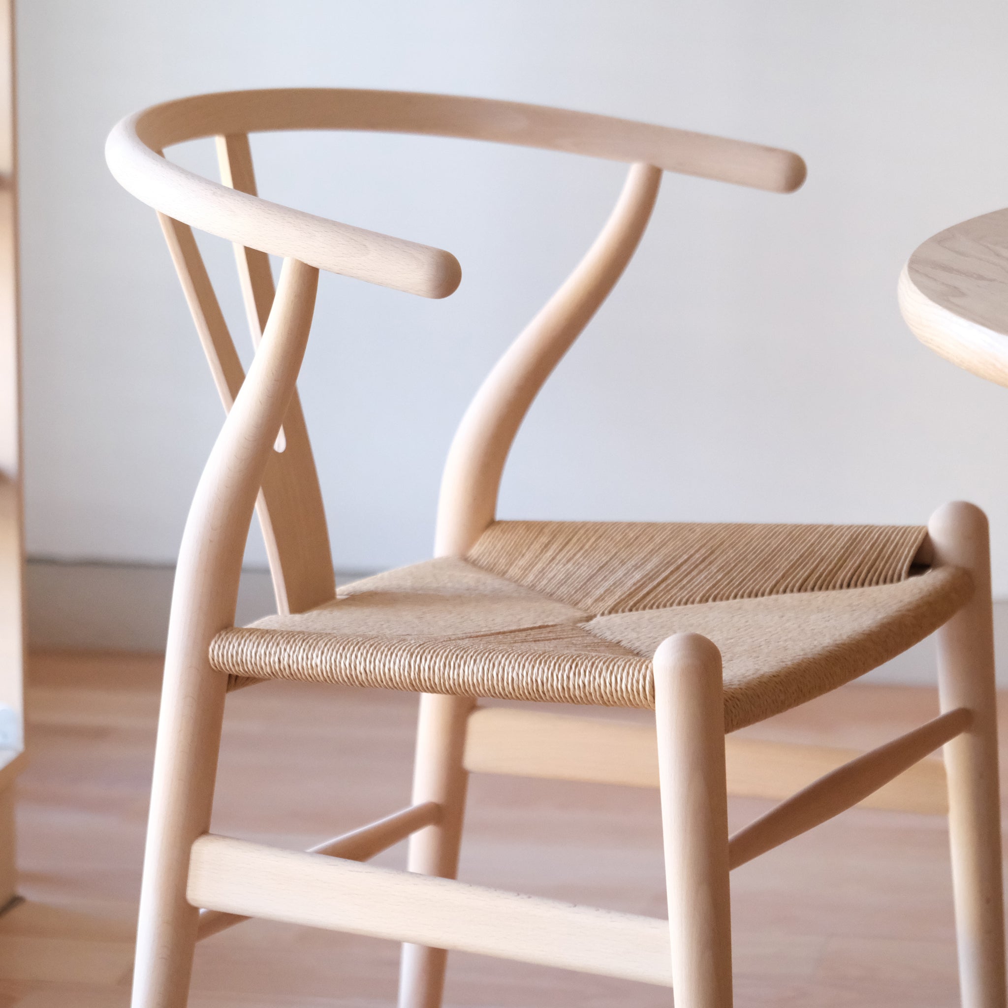 Yチェア43cmビーチソープ／ナチュラルペーパーコード／即納可（在庫