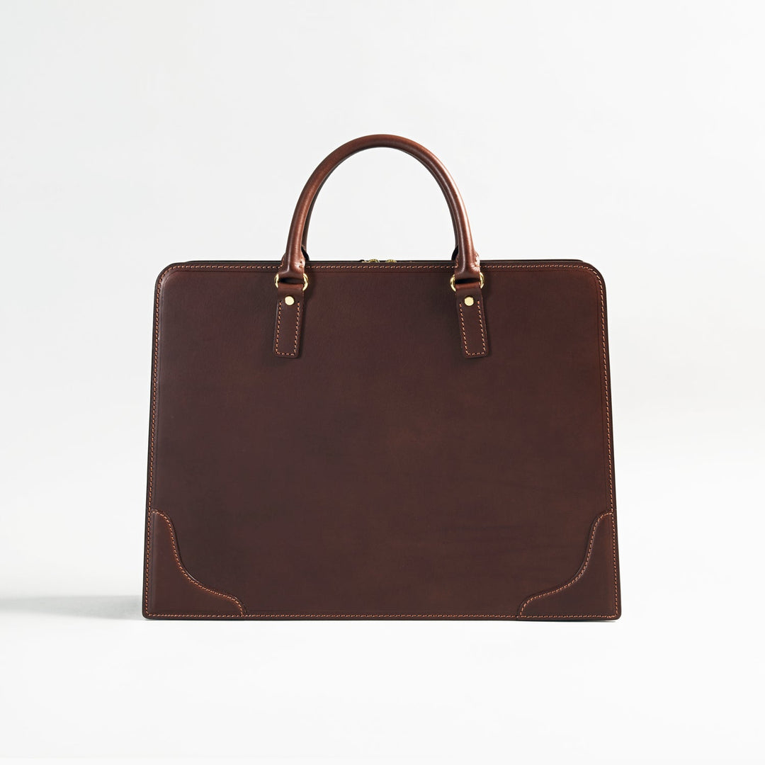 大峽製鞄｜オールレザーブリーフ(チョコ)【1030-2-BTL】