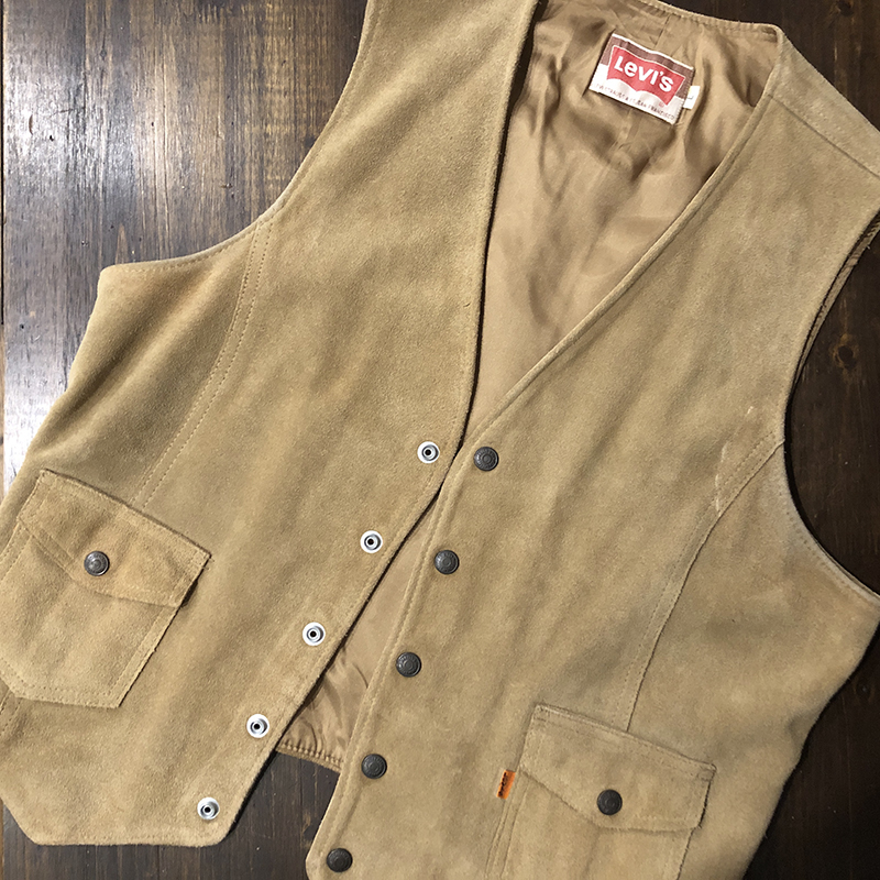 Levi's Suede Leather Ranch Vest Gilet L リーバイス スエード レザー