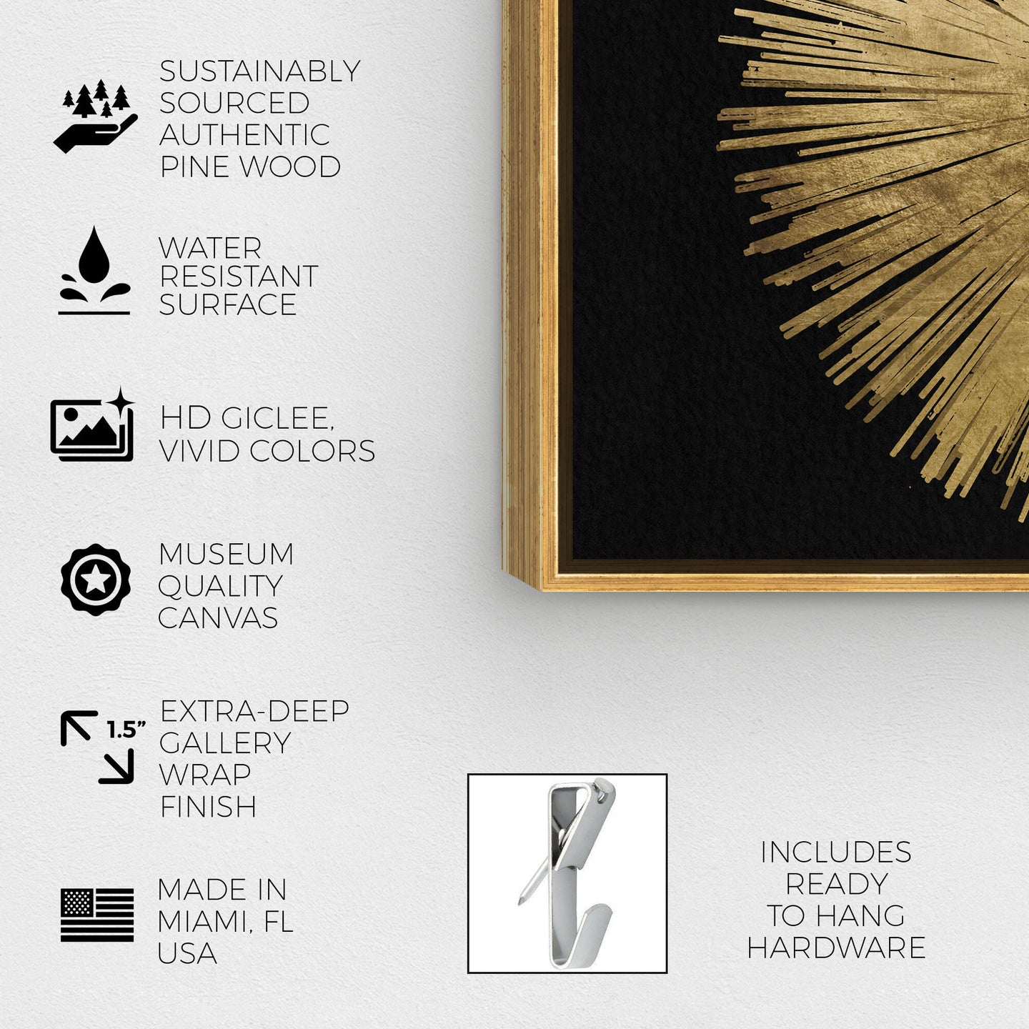 Sunburst Golden Night DIPTYCH | Wall Art by The Oliver Gal