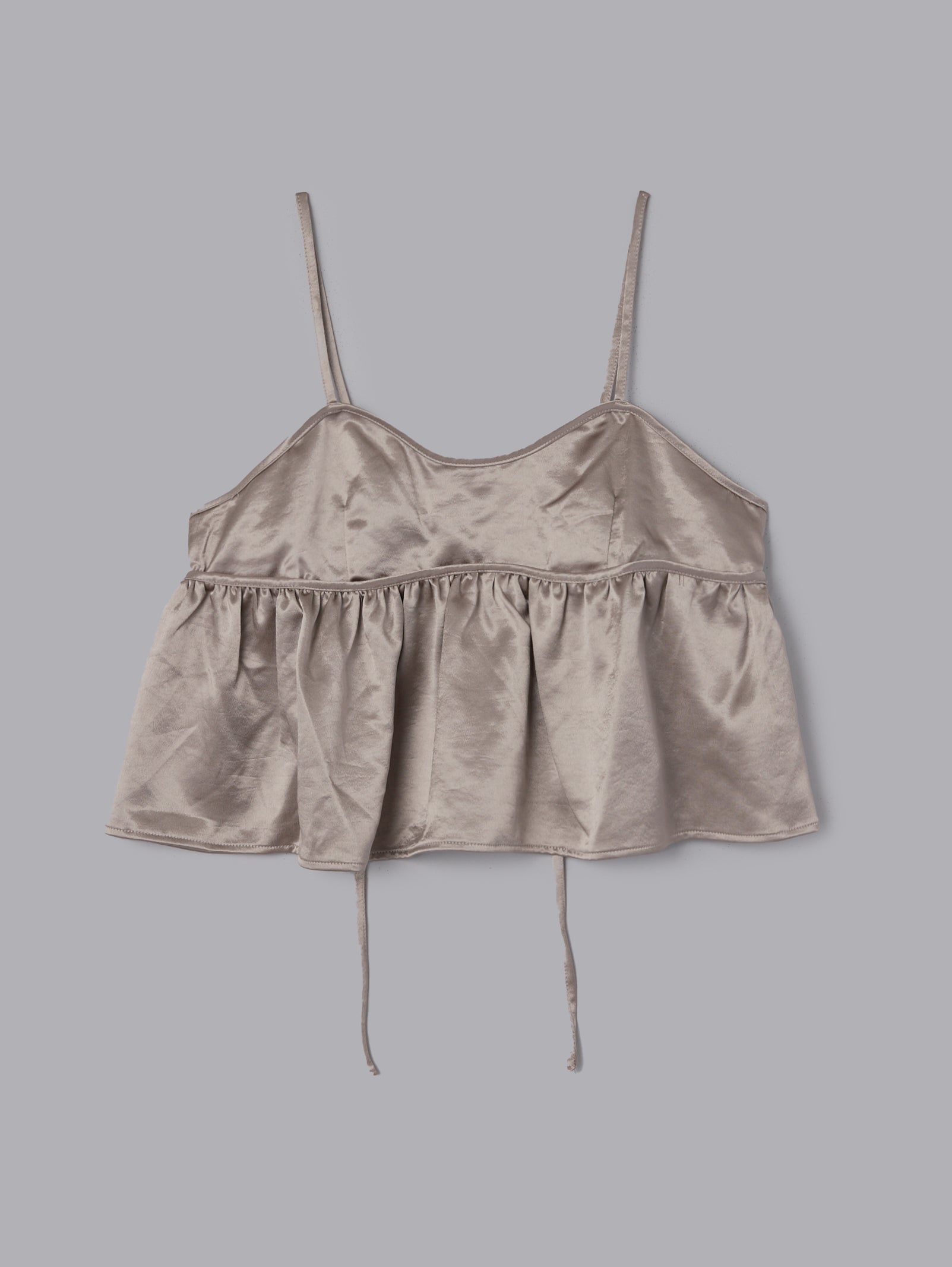 サテンビスチェキャミソール