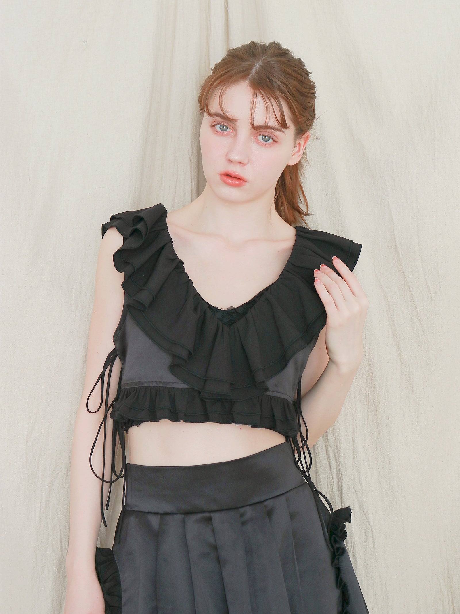 mic】ラッフルリボンビスチェ[セットアップ可能]