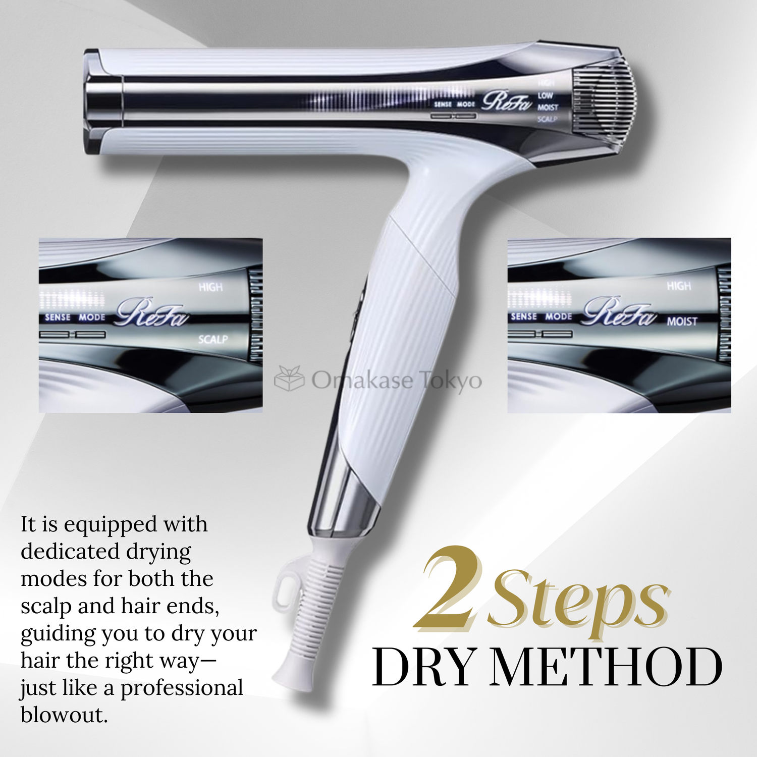 ReFa Smart Hair Dryer W White – Omakase Tokyo