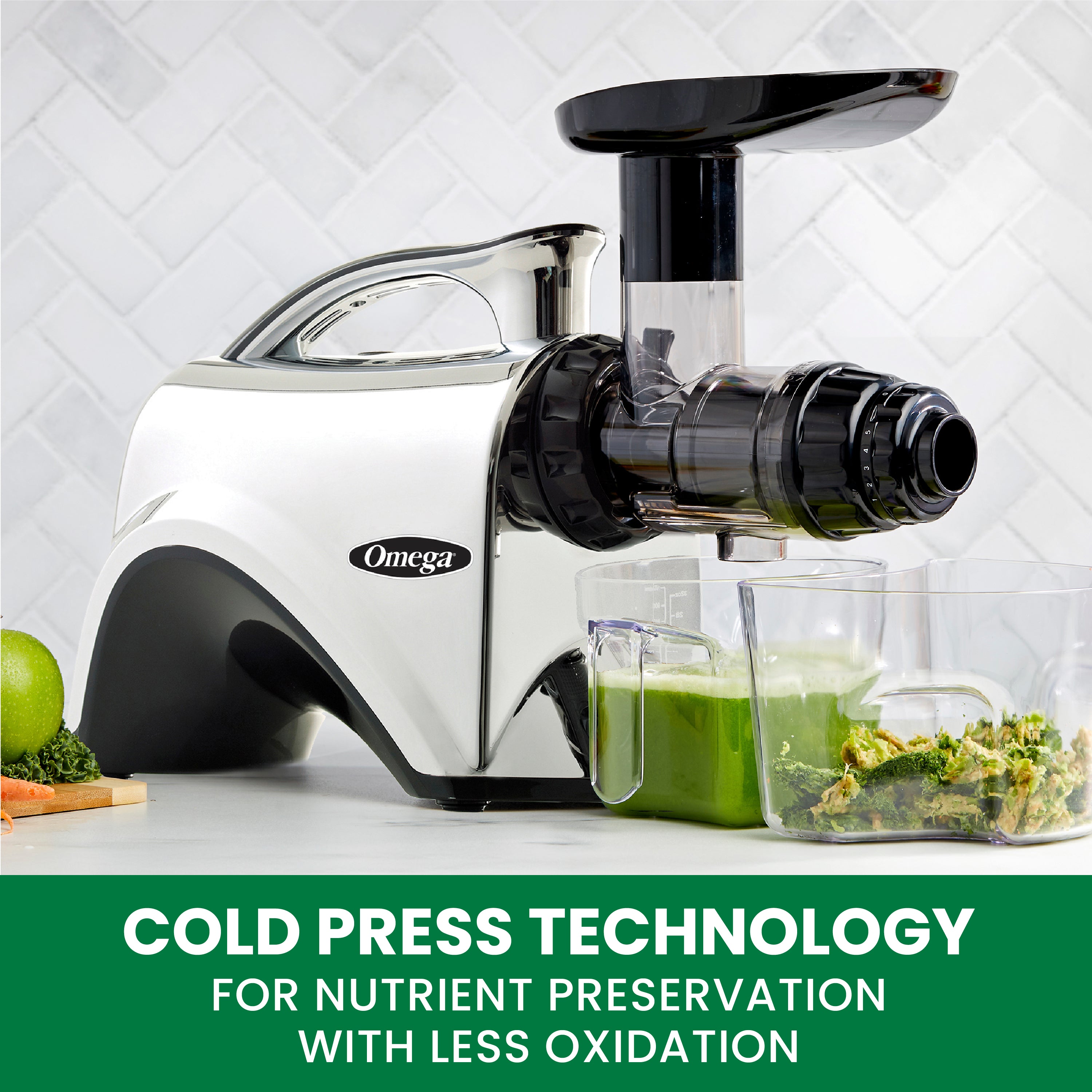 Omega Cold Press Premium Masticating Juicer with Nutrition System