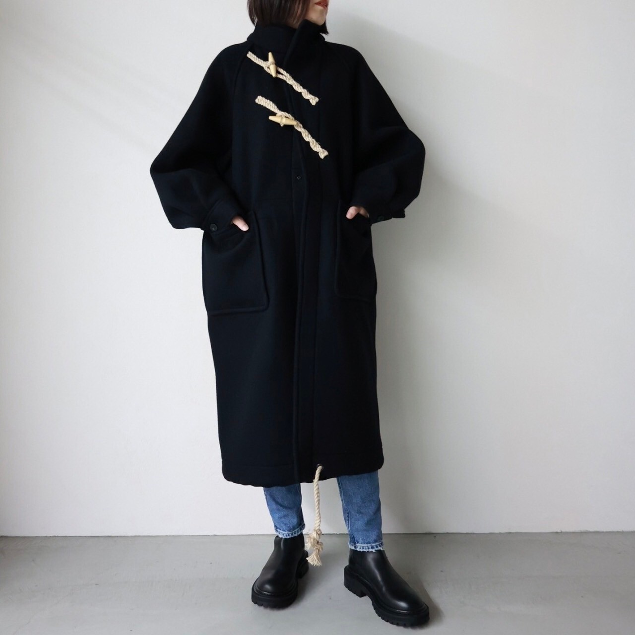 HYKE(ハイク)】 DOUBLE FACE DUFFLE COAT｜パリゴ尾道店｜尾道本通り商店街