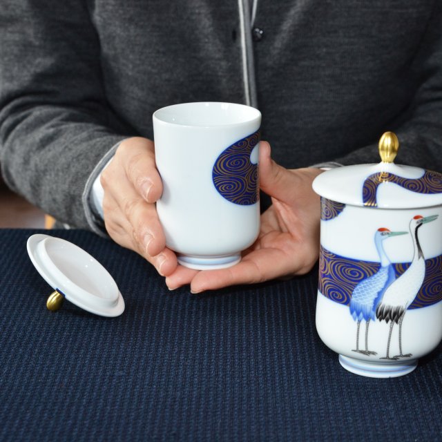 光琳鶴）組湯のみ|有田焼の老舗-香蘭社オンラインショップ