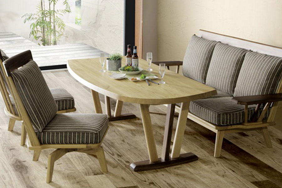 ウィドゥ・スタイル 回転ダイニングチェア こもれび