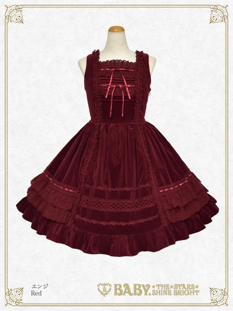 別珍レースフリルジャンパースカート(ローズピンク)｜ ベイビー、ザ