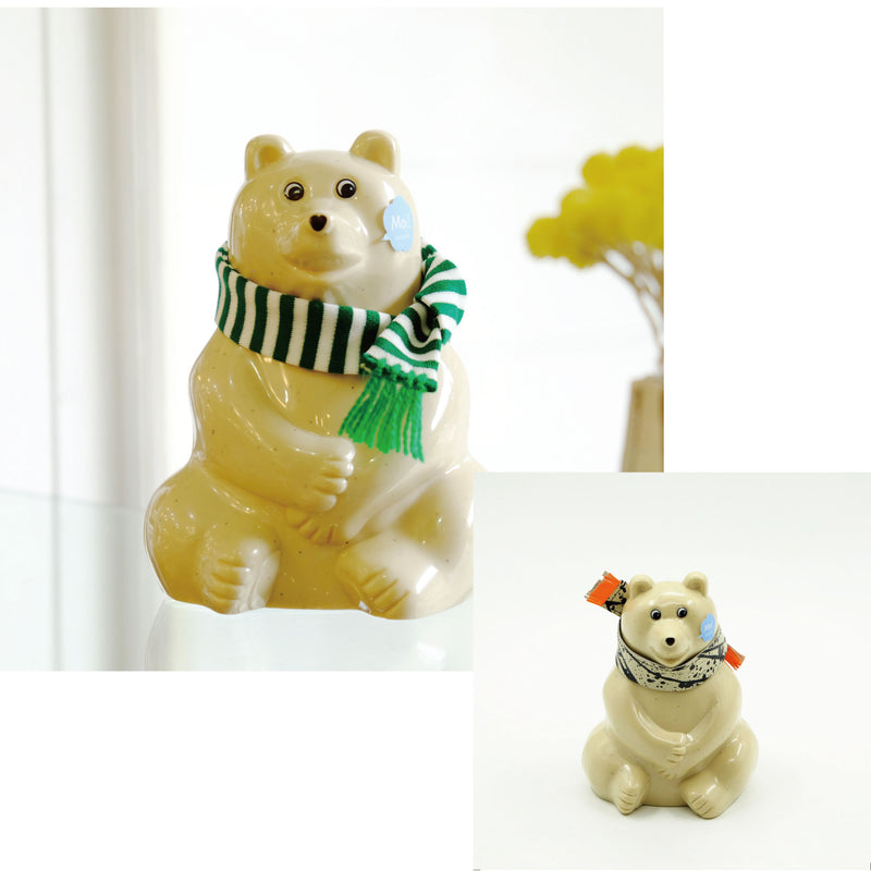 白くま貯金箱 Polar Bear Money BOX フィンランド マフラー付き