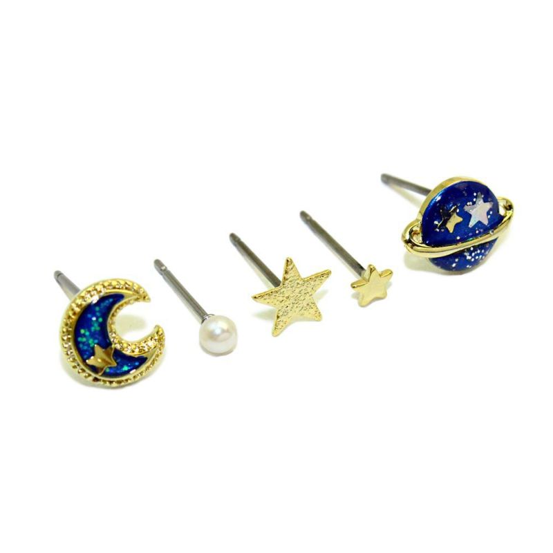ピアス 三日月 土星 星 パール 5個セット スタッドピアス – OSEWAYA