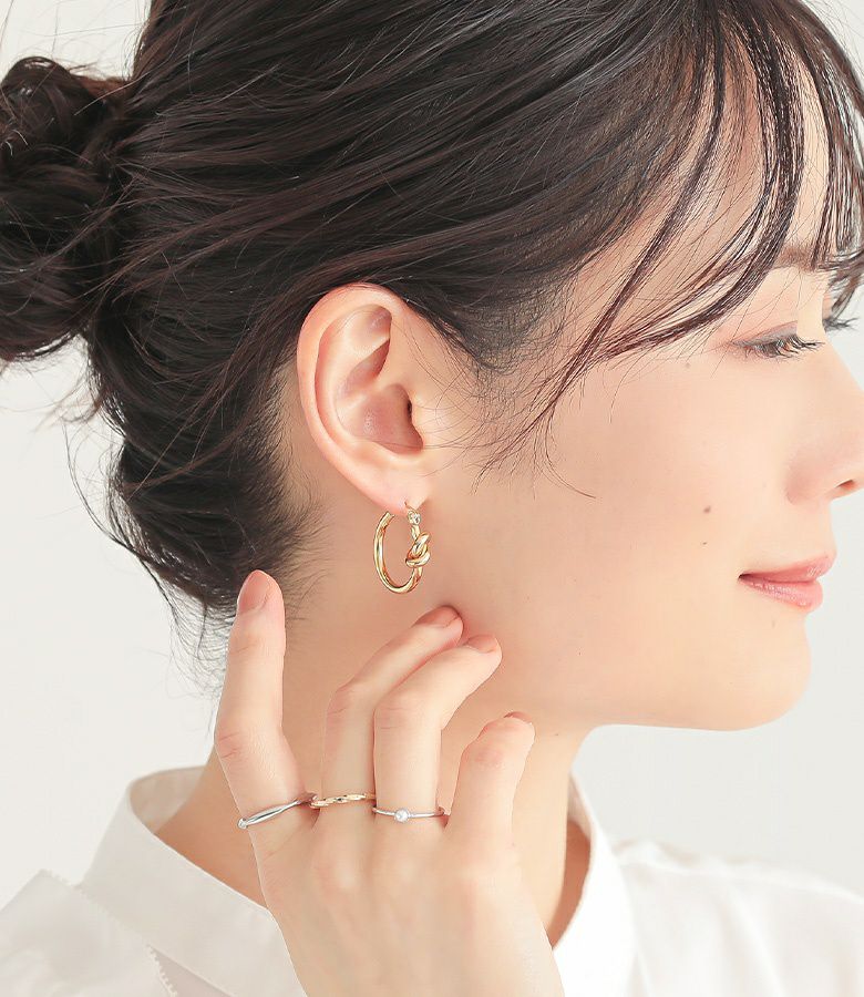 ノットデザインフープピアス』◇