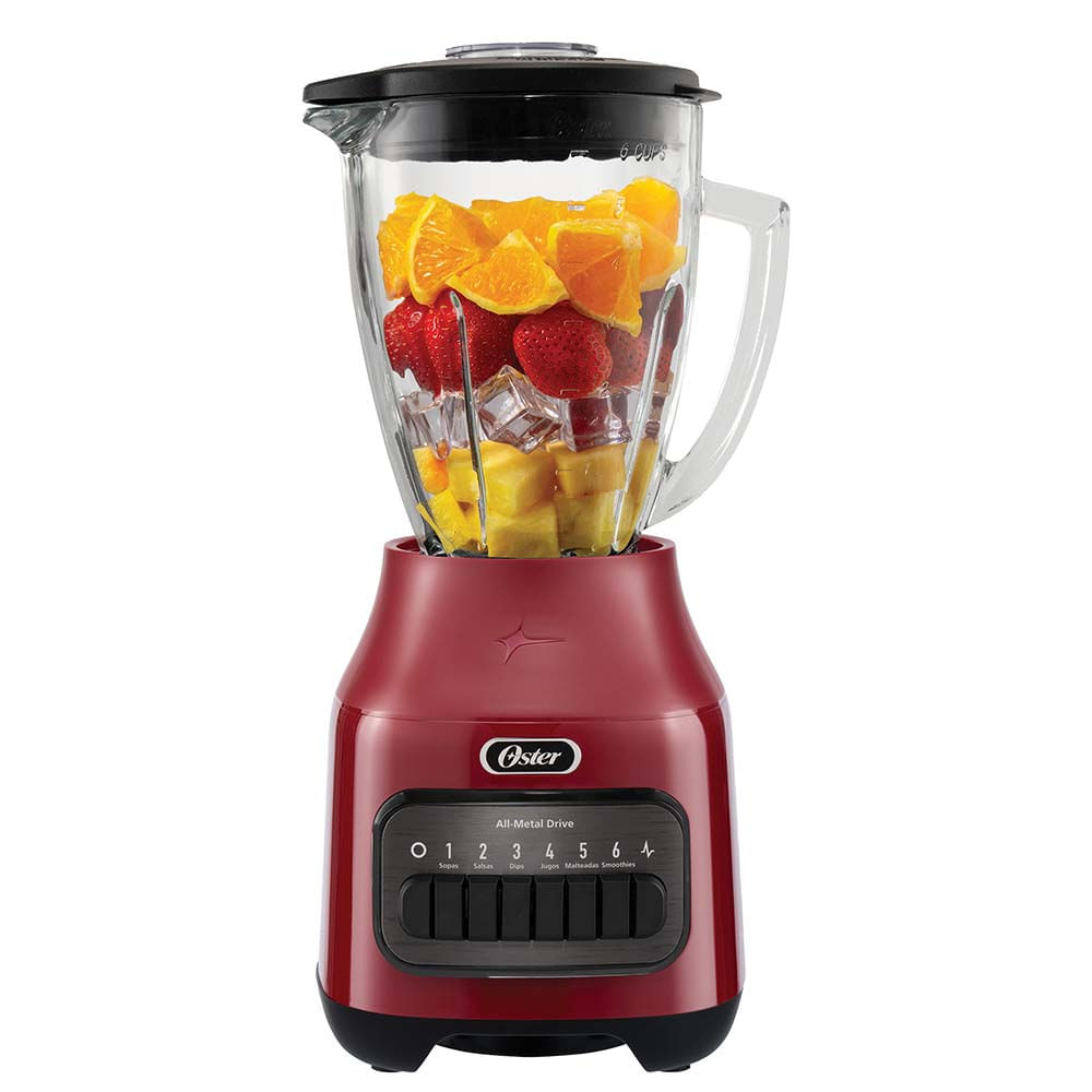 Licuadora Oster® con vaso de vidrio y 6 velocidades más pulso