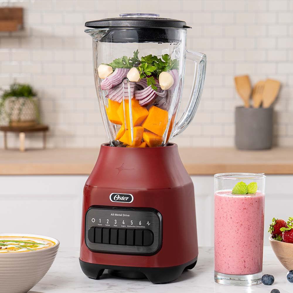 Licuadora Oster® con vaso de vidrio y 6 velocidades más pulso