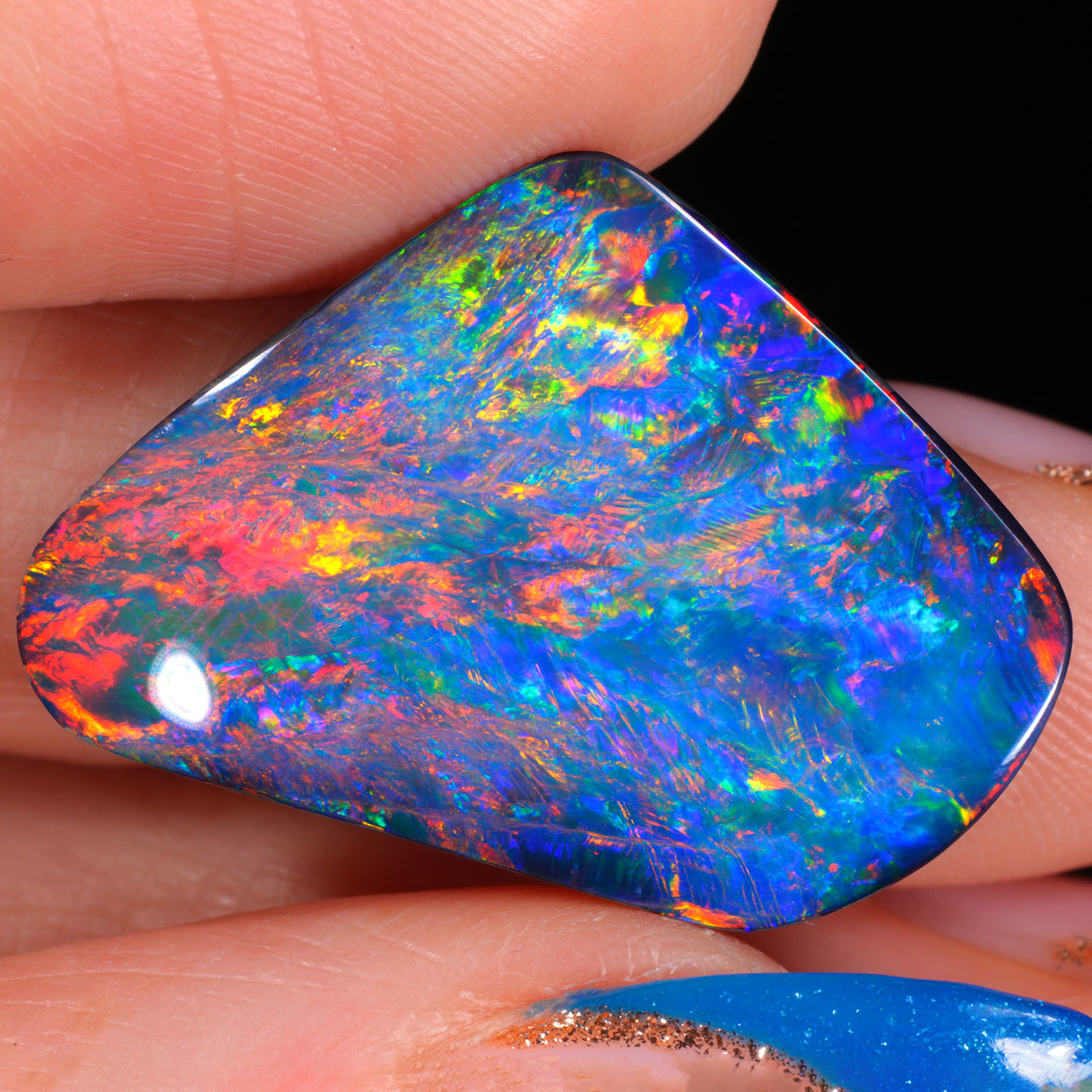 大粒3.86ct オーストラリアライトニングリッジ産 ブラックオパール