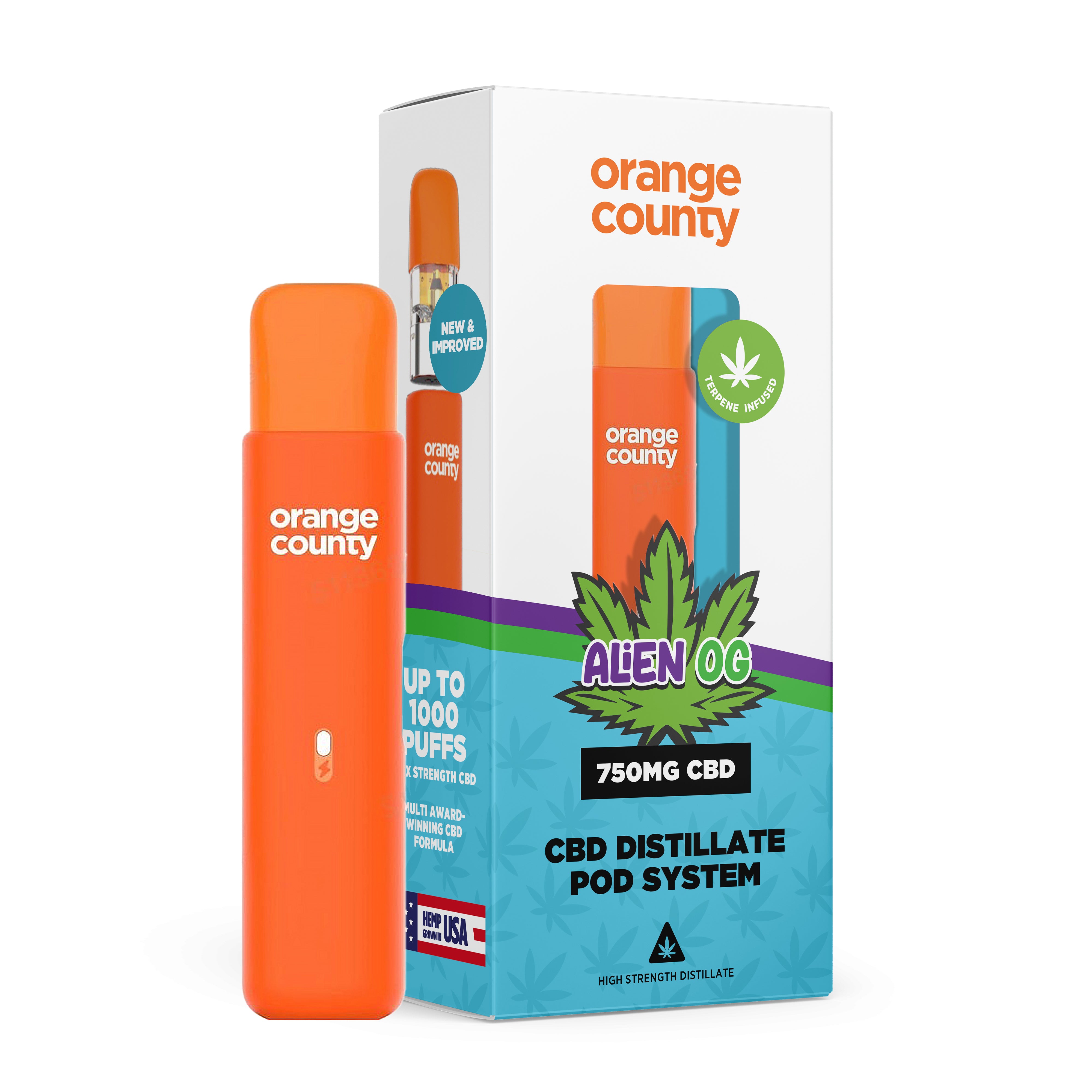 Alien OG 1ml rechargeable CBD Vape Pen - (750mg) – Orange County CBD