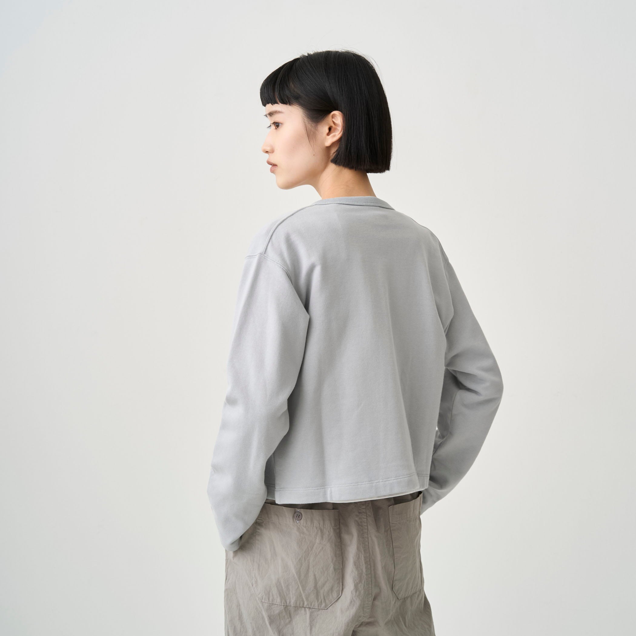 Women's Light French Terry Crew Neck Cardigan｜ORCIVAL