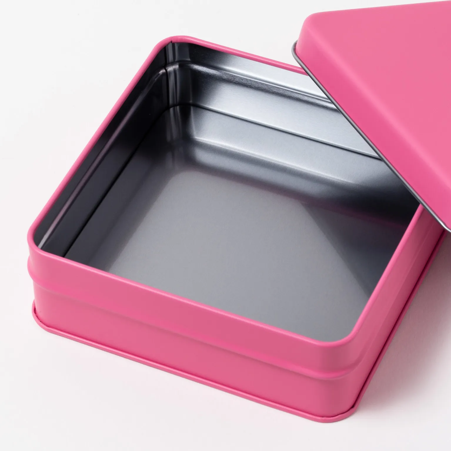 スクエア缶 チェリーピンク 60個：側島製罐 | スモールビジネスのため