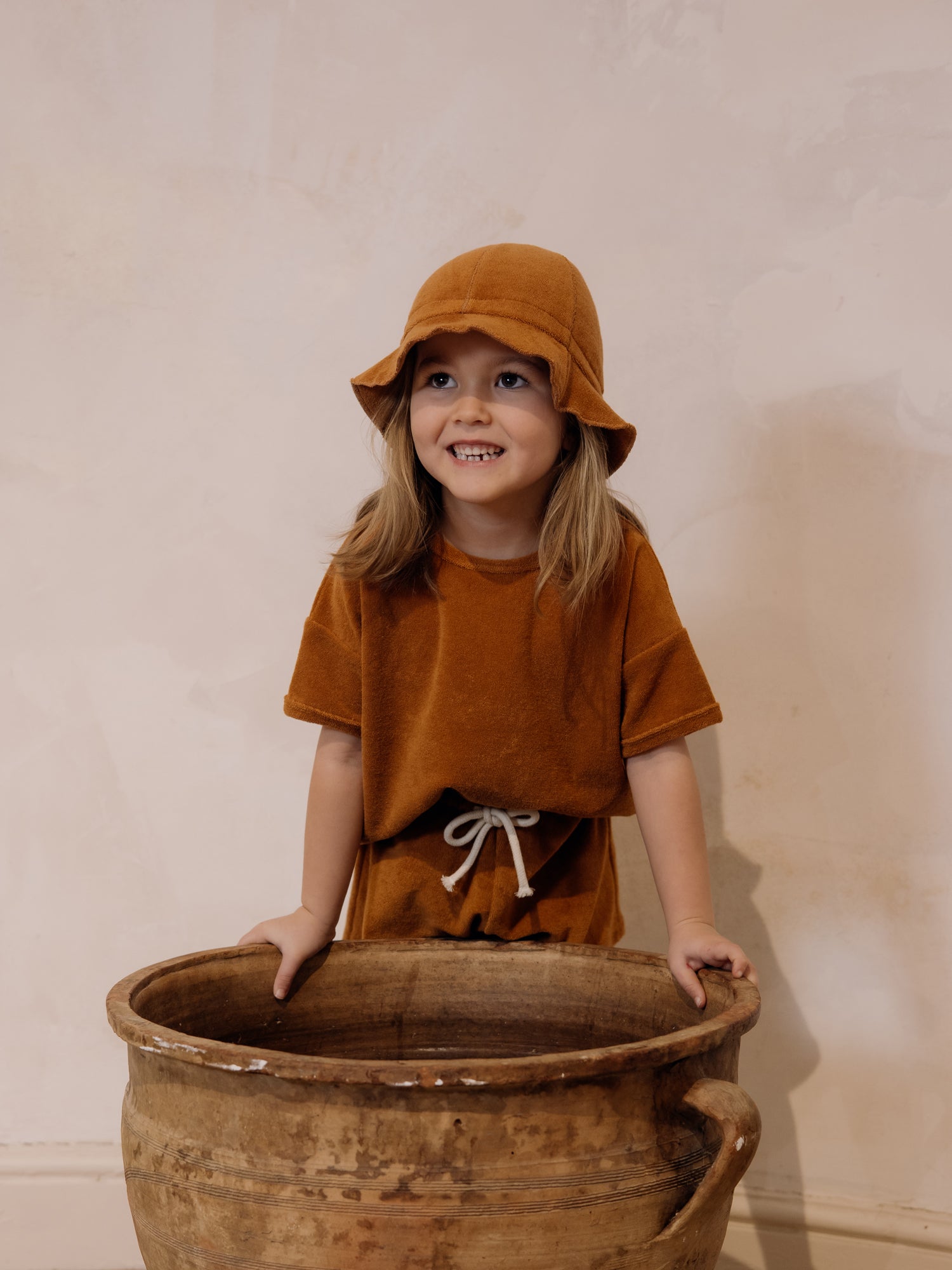 Terracotta Terry Sun Hat | Organic Zoo
