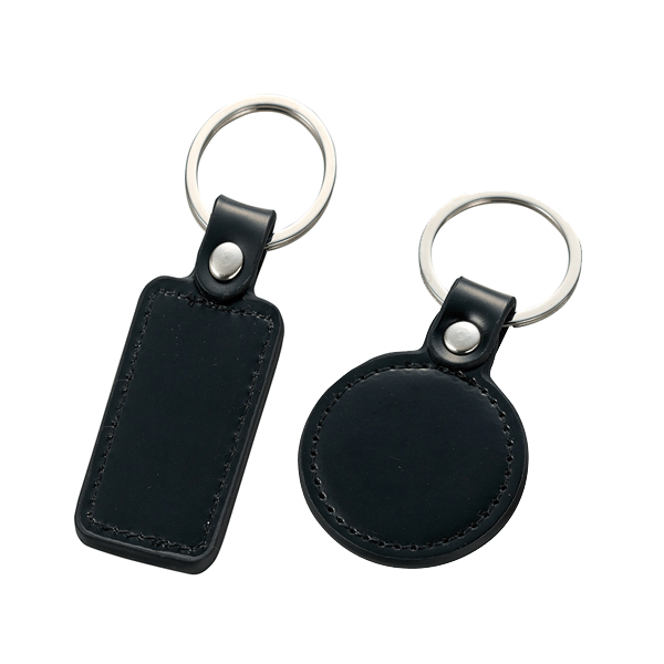 レザーキーホルダー ブラック【最安値363円】｜オリジナルグッズ・販売