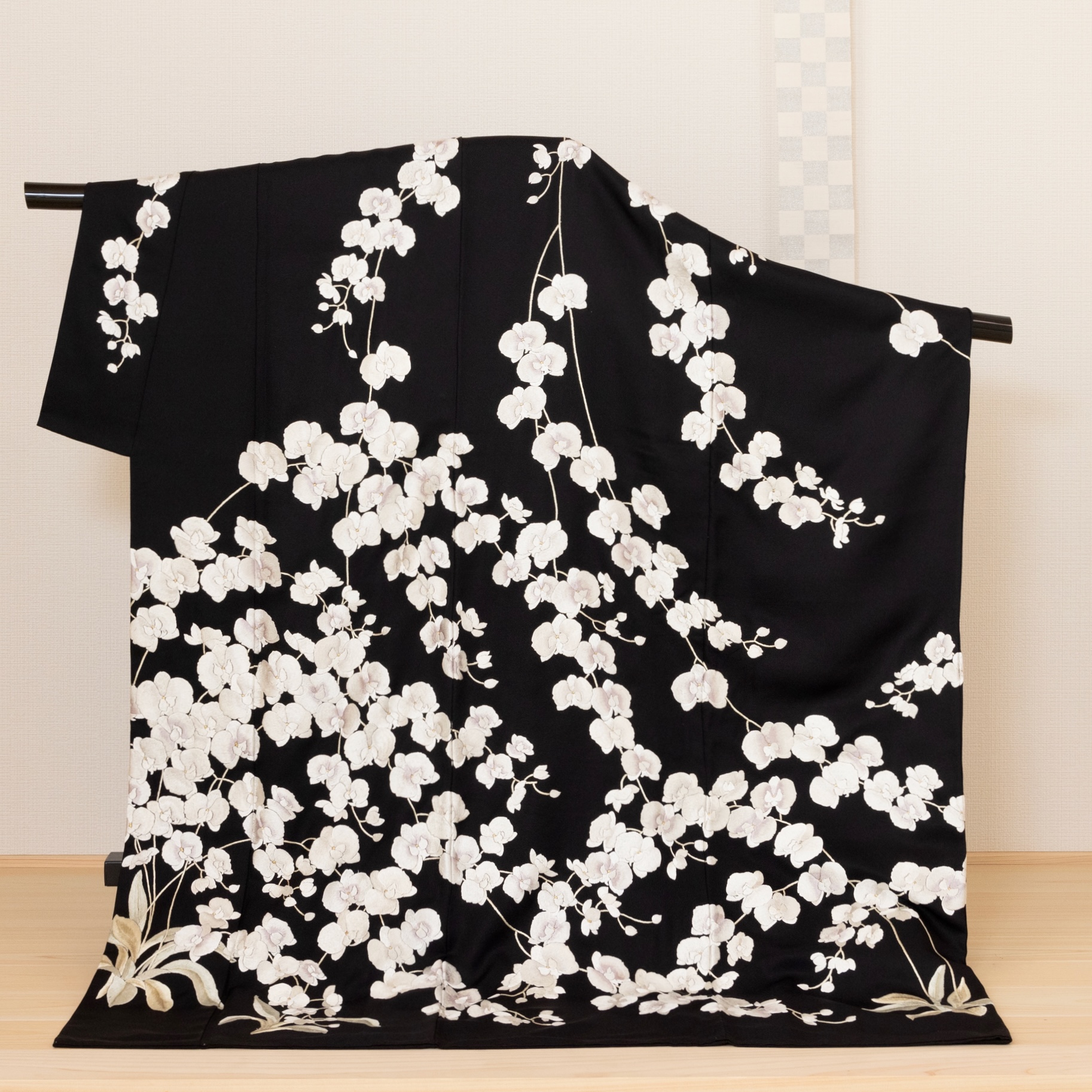 総刺繍蘭の花文様訪問着｜乙な着