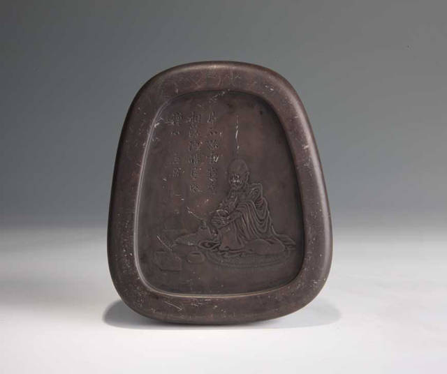 端渓硯 大型 唐木箱 硯重さ約4.2kg 中国美術 唐物 書