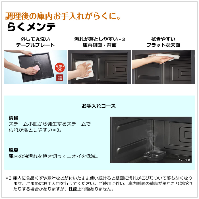 日立 27L 過熱水蒸気オーブンレンジ ヘルシーシェフ MRO-S7C-H