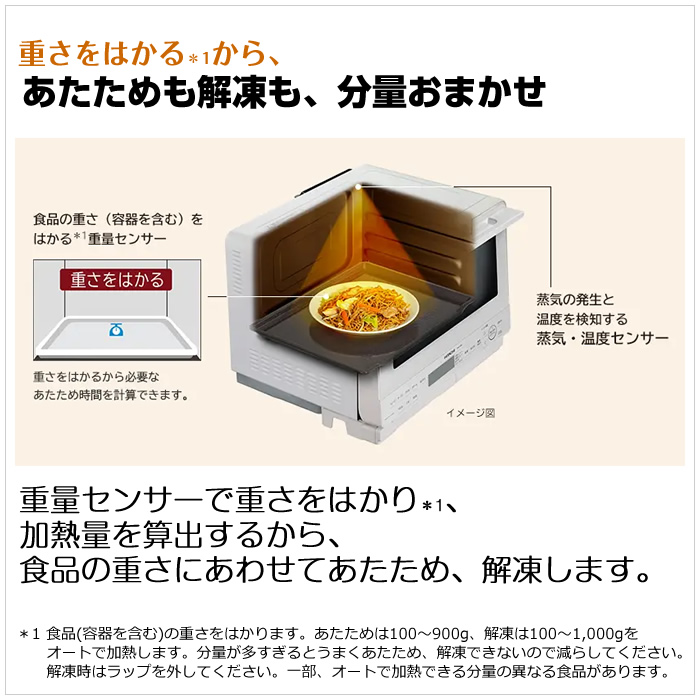 日立 31L 過熱水蒸気オーブンレンジ ヘルシーシェフ MRO-S8C-W