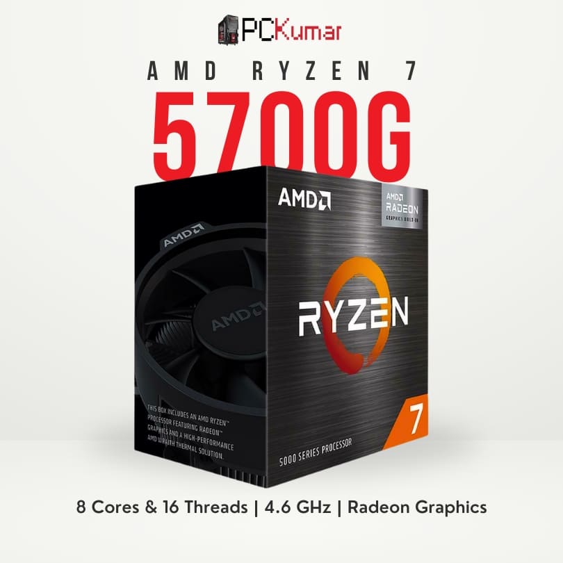 AMD Ryzen 7 5700G 8 Cores and 16 Threads AM4 with Vega Graphics