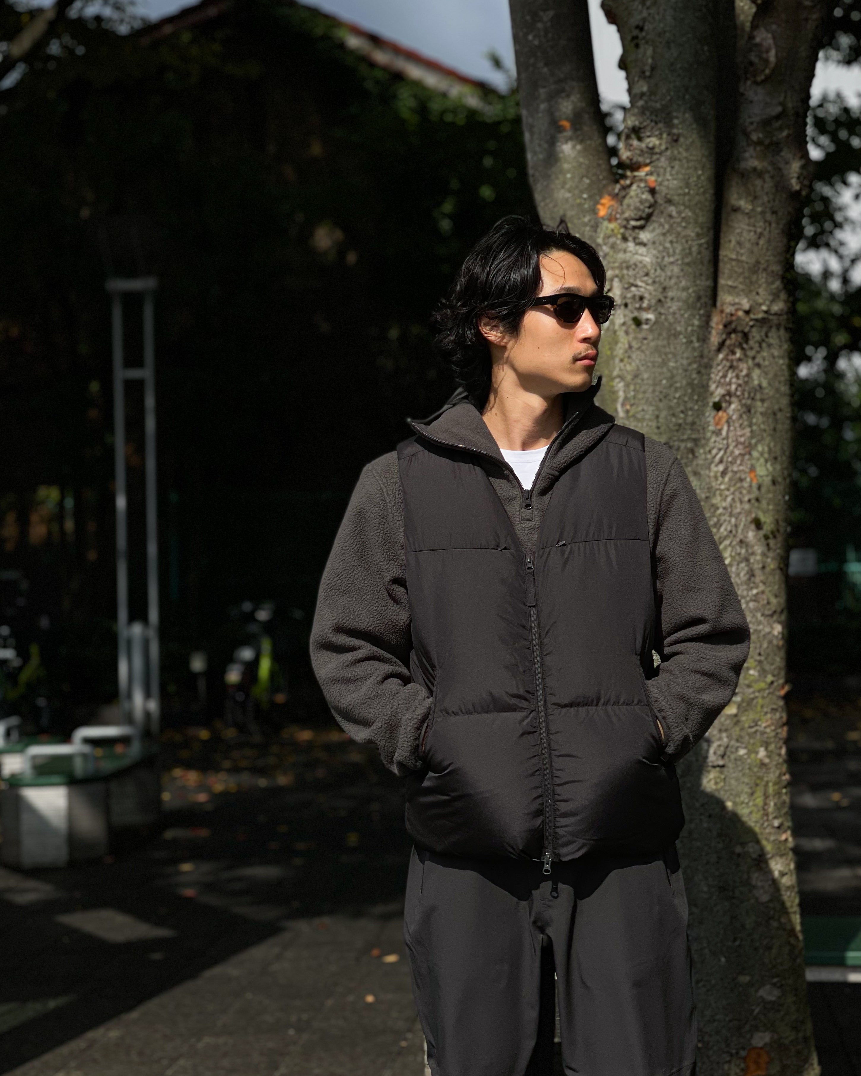 HIKING PATROL】ELEMENT DOWN VEST - CHARCOAL BLACK