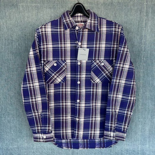 ビッグジョン・本格的な綾織りで柄がしっかり出ている裏起毛の