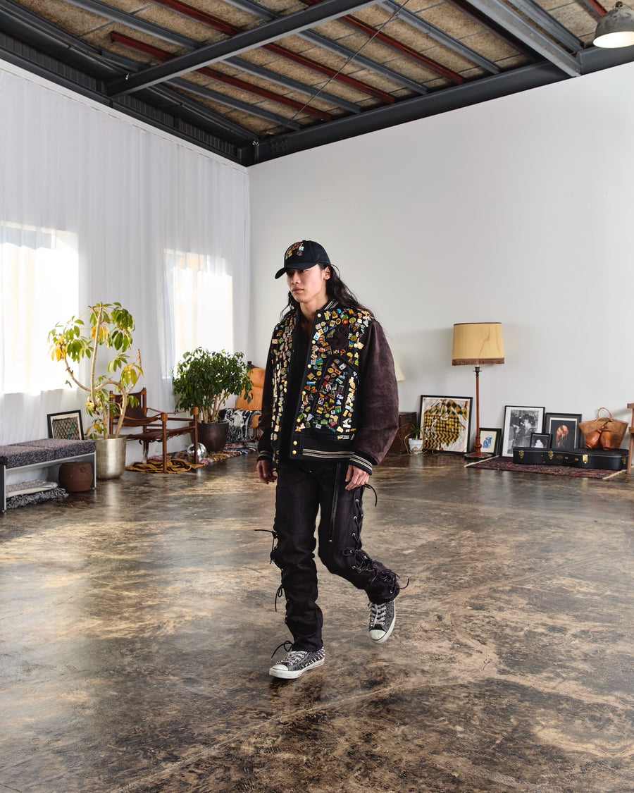 SUGARHILL(シュガーヒル)のLEATHER STUDIUM JACKET BLACK BROWNの通販