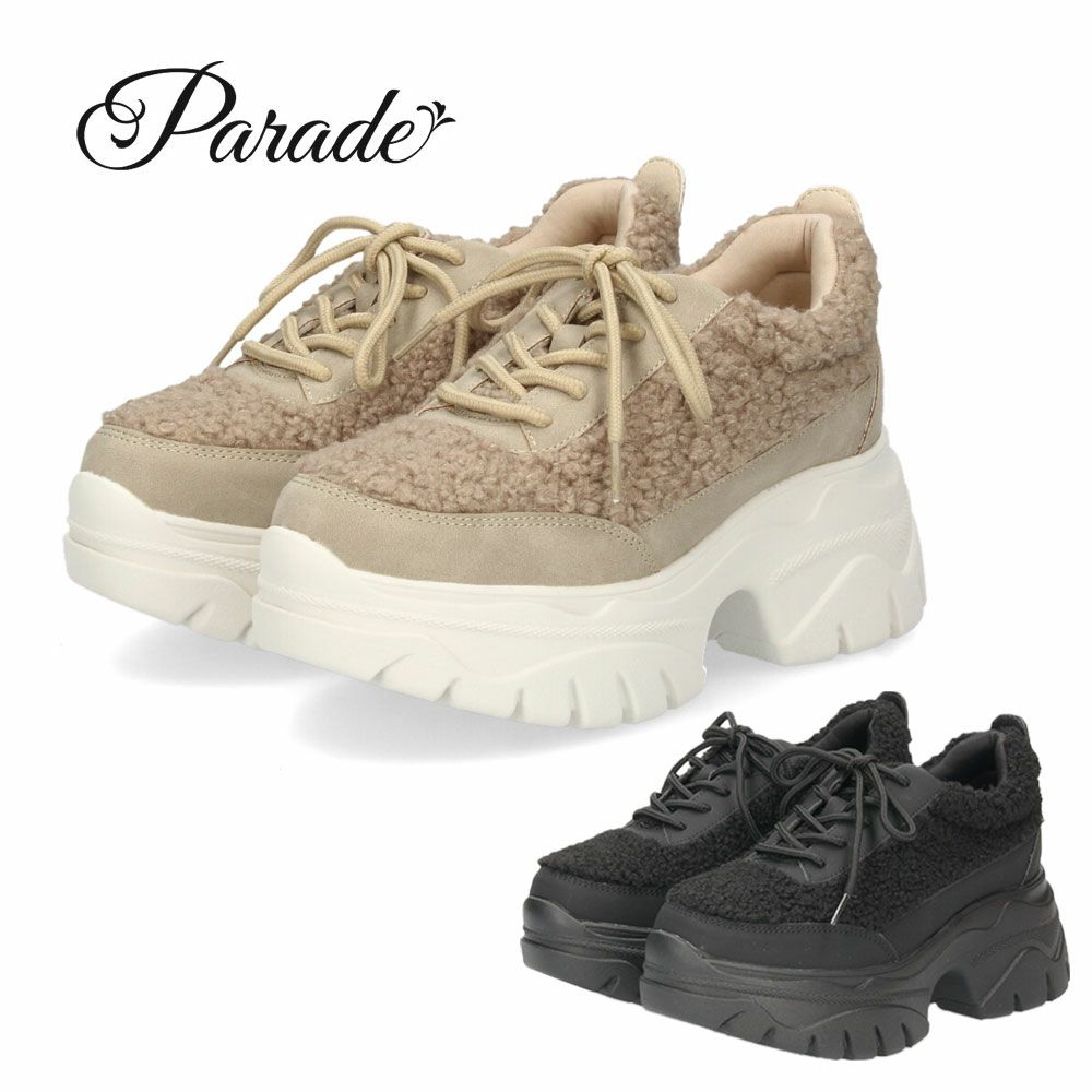 スニーカー レディース 7544 Parade 靴 厚底 軽量スニーカー