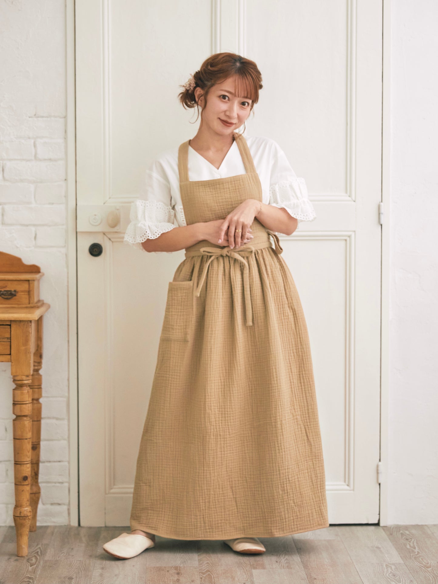 値下げ最終！パセリ☆イエロー☆コットンエプロン 値下げ最終！パセリ