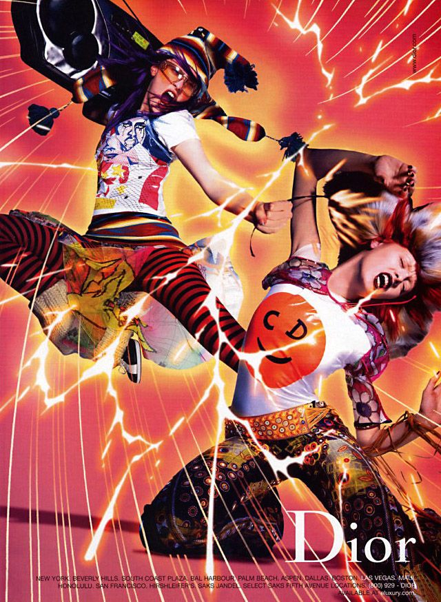 Christian Dior by John Galliano Neon Graffiti Multicolor London