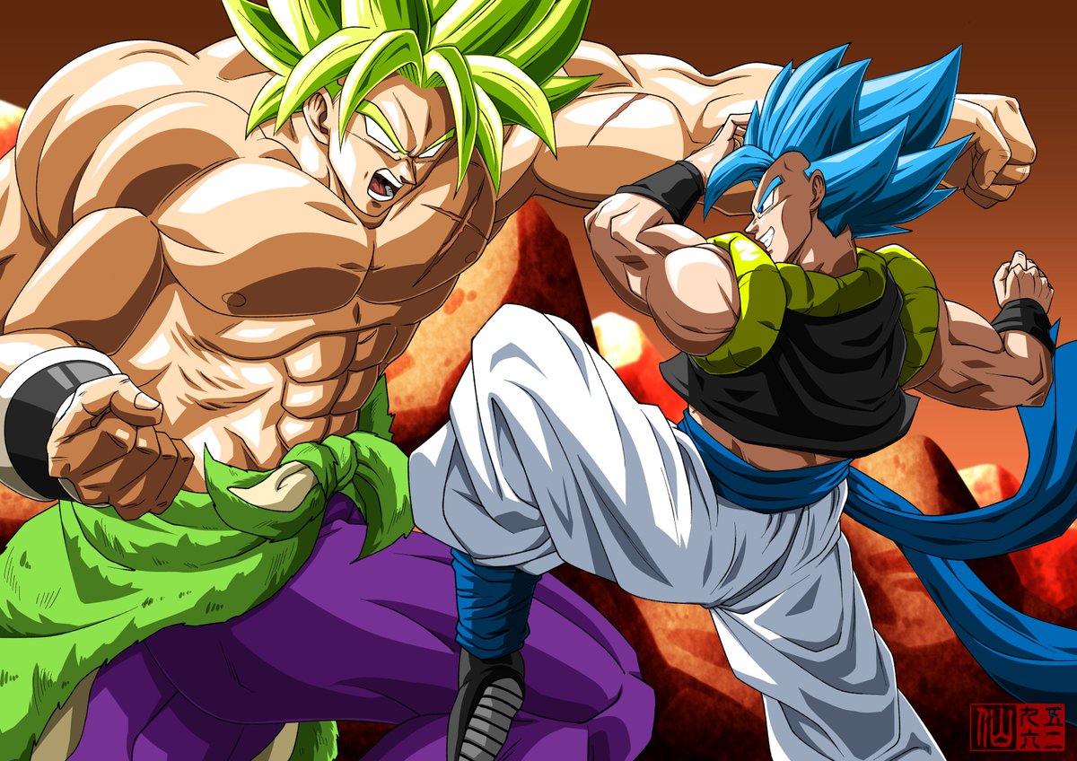ブロリーVSゴジータ描きました。 #ドラゴンボール #dragonball