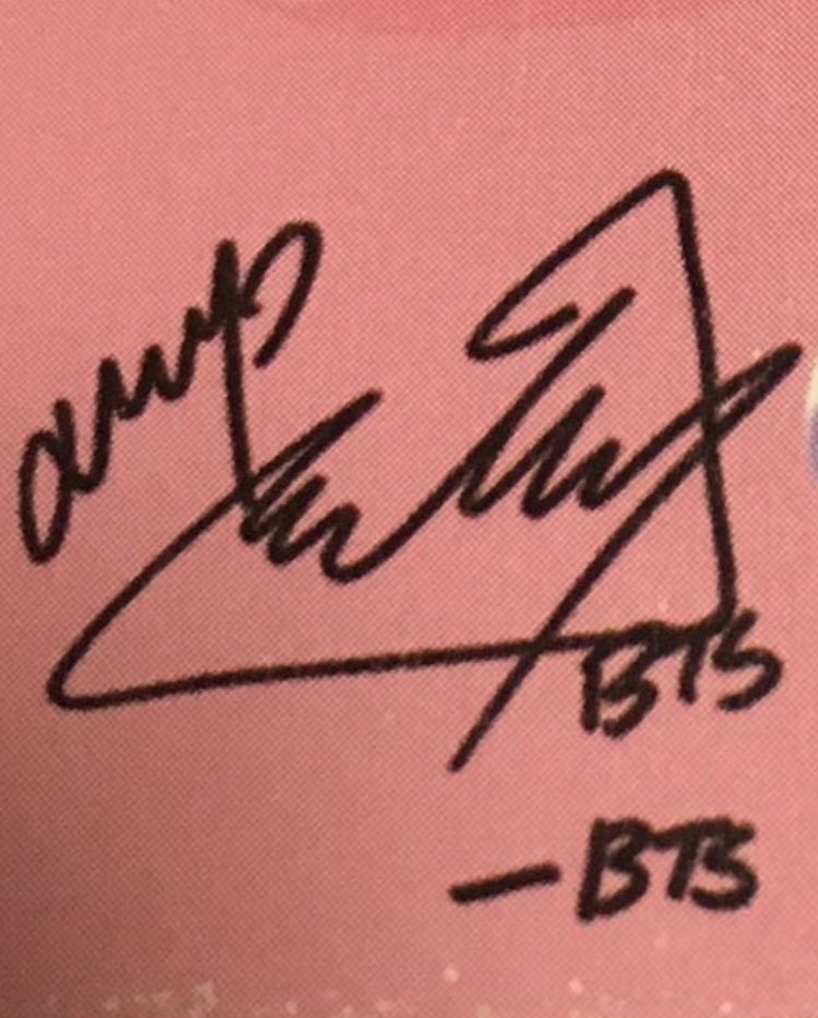 ジミンちゃんのサイン 見せて貰って 解読してみたんだけど 合ってる