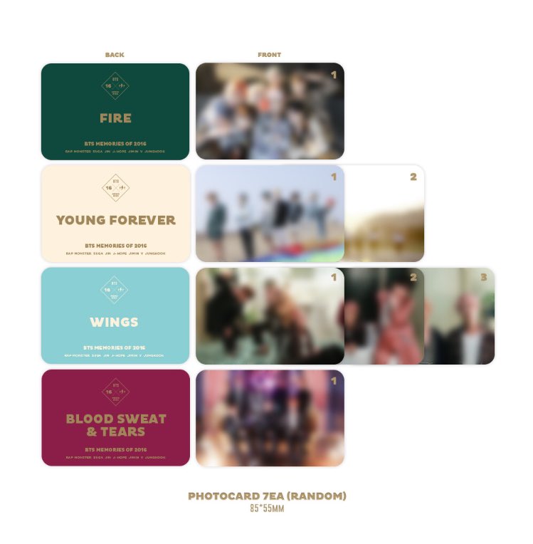 BTS MEMORIES OF 2016 DVD + PHOTOBOOK - 4DVDs - 188p photobook - 7