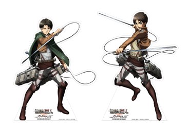 エレン・リヴァイの等身大パネルは 各10体とも売り切れとなりました