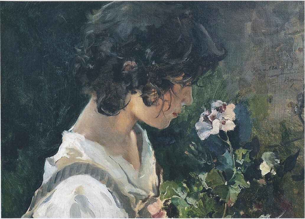Joaquín Sorolla y Bastida ホアキン・ソローリャ 《花を持った